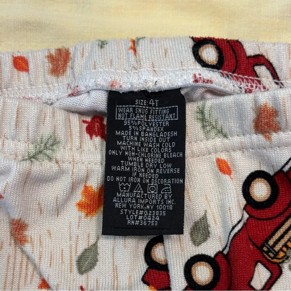 Kids PJ Bundle, 4T, Grinch Stripe Pajama Set & Fall PJs & Pumpkins Red Truck Set - Picture 8 of 16